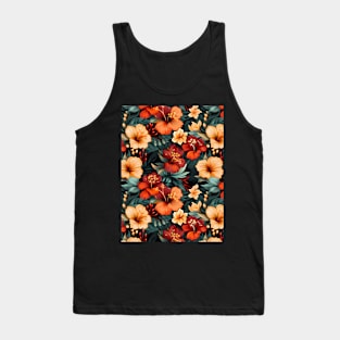 #18 Floral Pattern. Hibiscus Flower Pattern. Tank Top